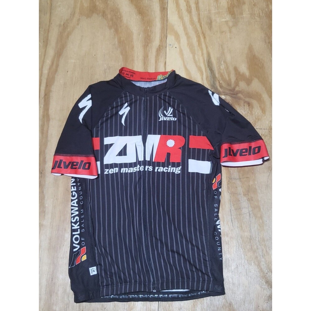 JlVelo Zen Masters Racing Cycling Jersey Men M Black @L6